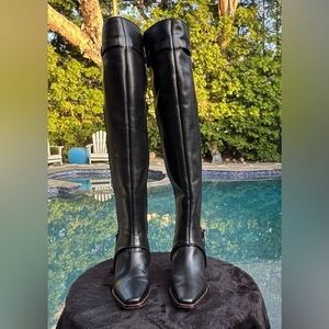TORY BURCH Elegant Convertible 2-In-1 Over the Knee Black Boots Size: 7.5